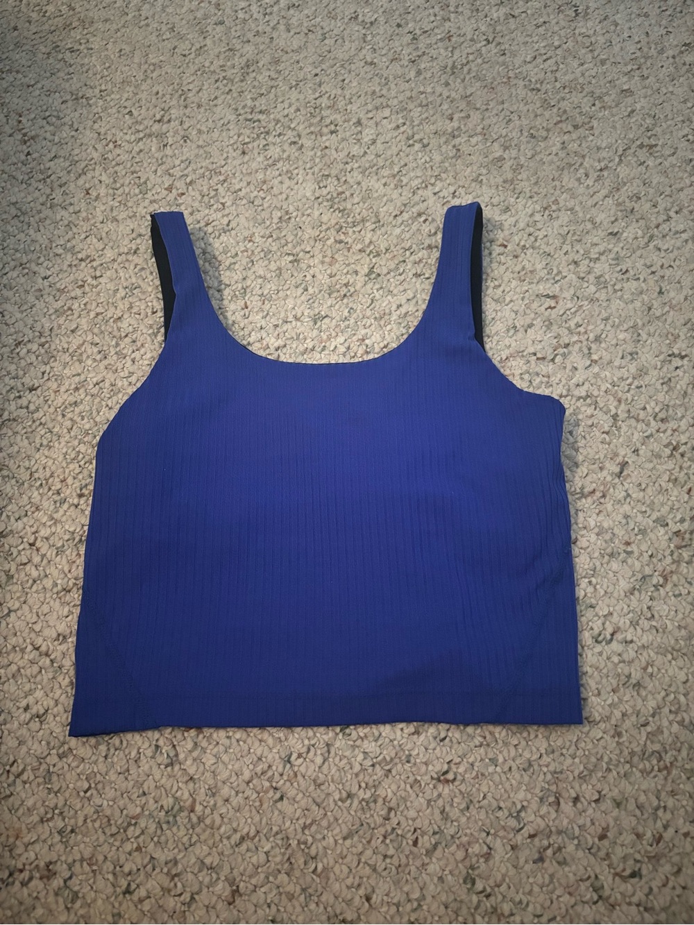 Women’s Scoop Neck Ribbed Tank Top - Blue